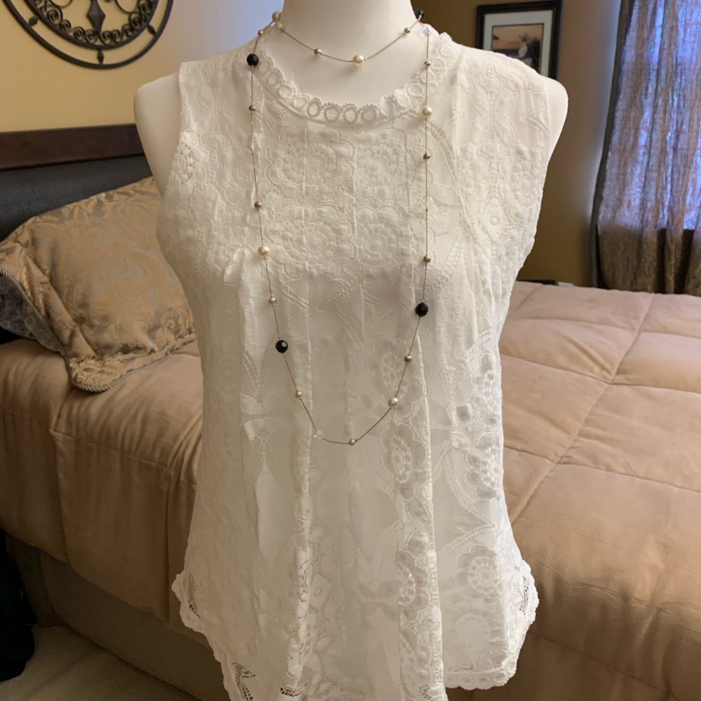 Delicate White Lace Top